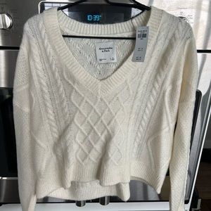 Abercrombie Cable V-Neck Sweater
